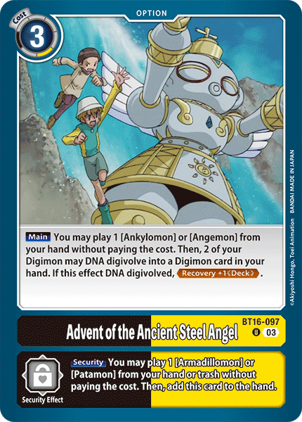 Advent of the Ancient Steel Angel, Beginning Observer Pre-Release Cards · BT16-097
