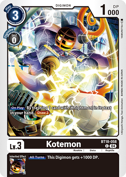 Kotemon, Release Special Booster 2.0 · BT18-058