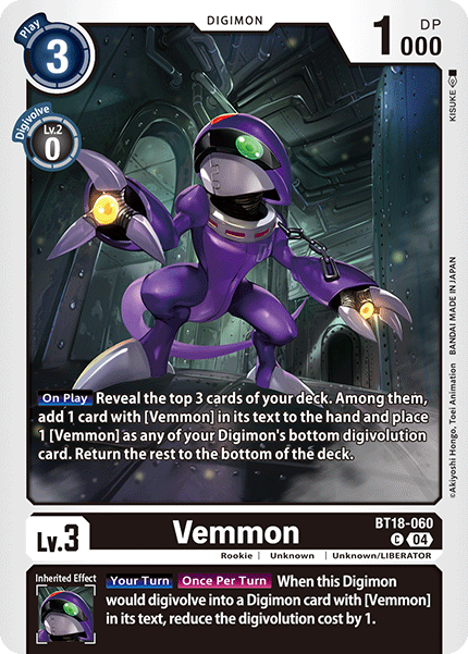 Vemmon, Release Special Booster 2.0 · BT18-060