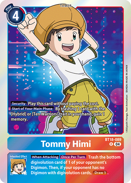 Tommy Himi, Release Special Booster 2.0 · BT18-089