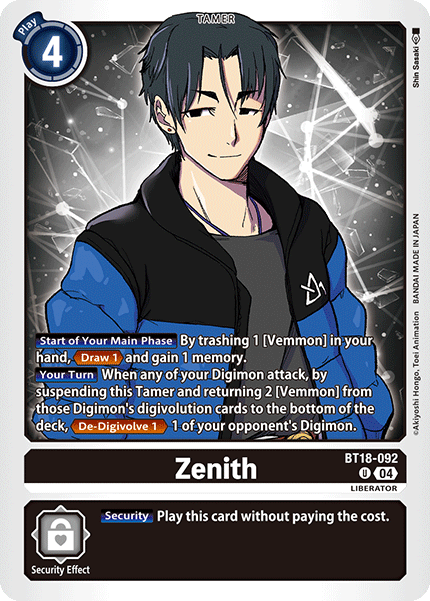 Zenith, Release Special Booster 2.0 Celebration Event Cards · BT18-092