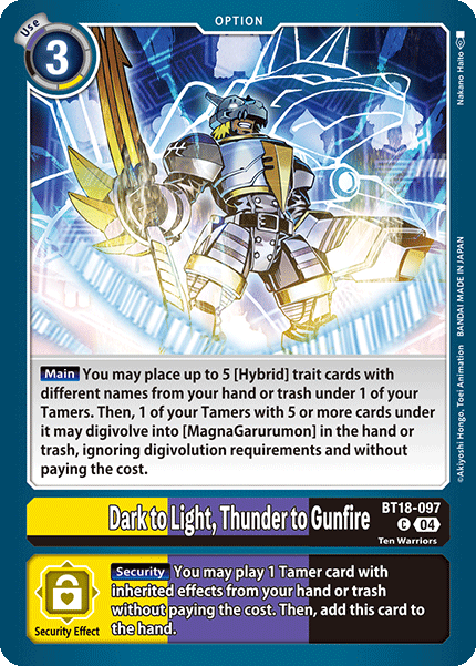 Dark to Light, Thunder to Gunfire, Release Special Booster 2.0 · BT18-097