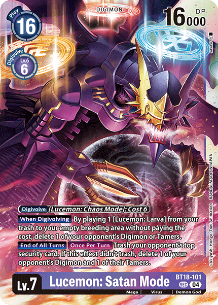 Lucemon: Satan Mode, Release Special Booster 2.0 · BT18-101