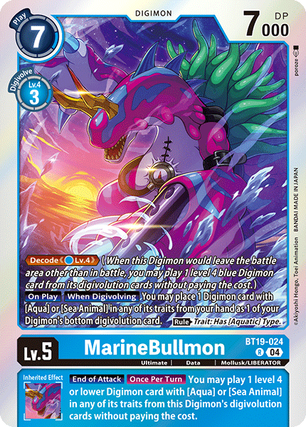 MarineBullmon, Release Special Booster 2.0 Celebration Event Cards · BT19-024