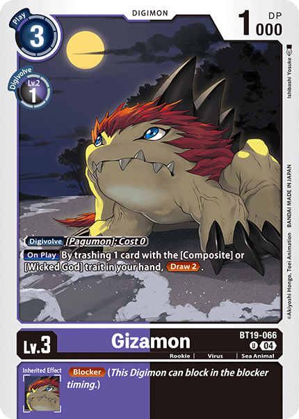 Gizamon, Release Special Booster 2.0 Celebration Event Cards · BT19-066