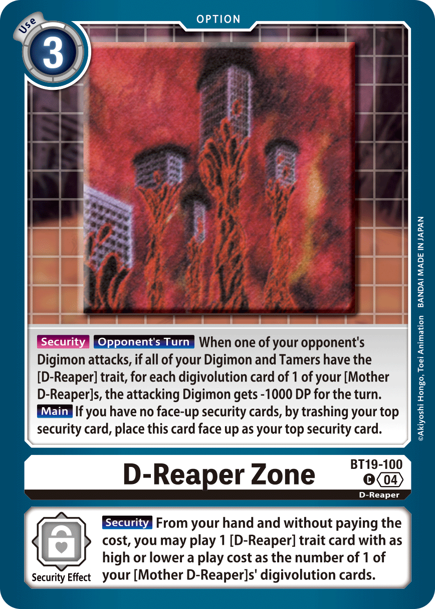 D-Reaper Zone, Release Special Booster 2.5 · BT19-100