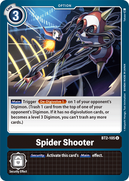 Spider Shooter, Release Special Booster 1.0 · BT2-105