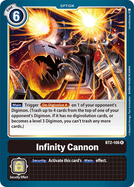 Infinity Cannon, Release Special Booster 1.0 · BT2-106
