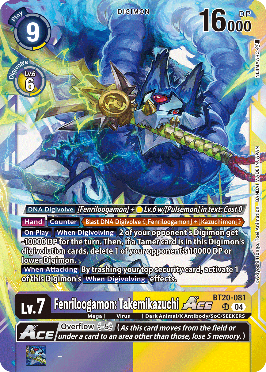 Fenriloogamon: Takemikazuchi ACE, Release Special Booster 2.5 · BT20-081