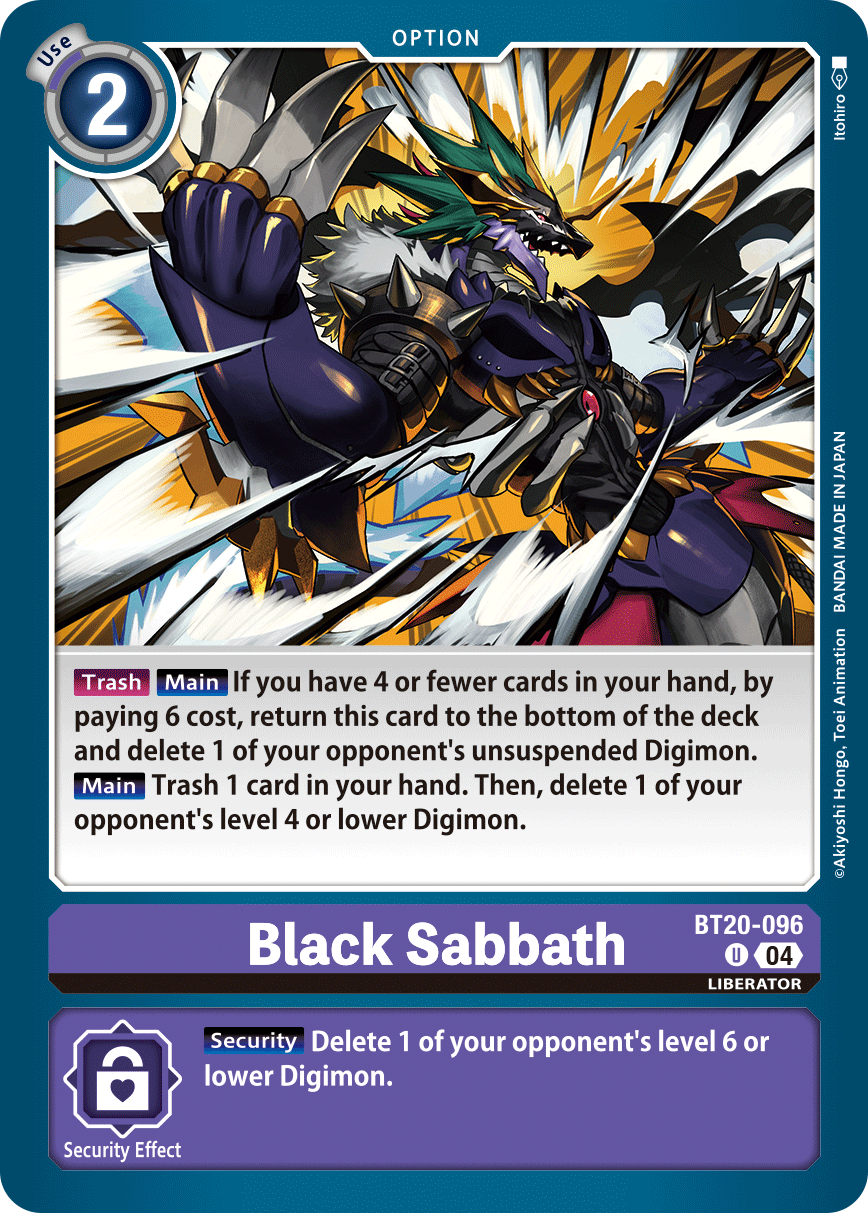 Black Sabbath, Release Special Booster 2.5 Celebration Event Cards · BT20-096