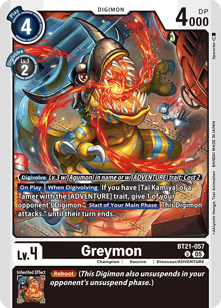 Greymon, World Convergence · BT21-057