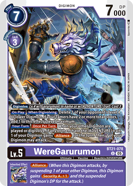 WereGarurumon, World Convergence · BT21-078
