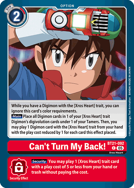Can't Turn My Back!, World Convergence · BT21-092