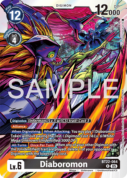 Diaboromon, Cyber Eden Release Event Cards · BT22-064