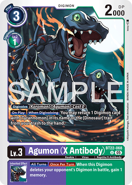 Agumon, Cyber Eden Release Event Cards · BT22-068