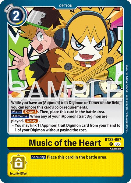 Music of the Heart, Cyber Eden · BT22-097