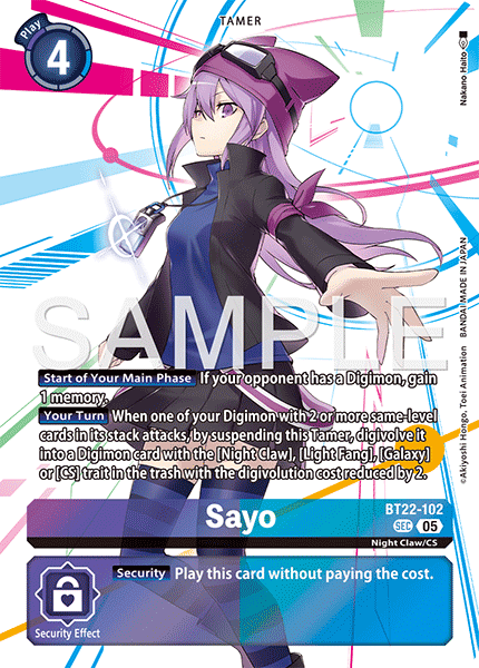 Sayo, Cyber Eden · BT22-102