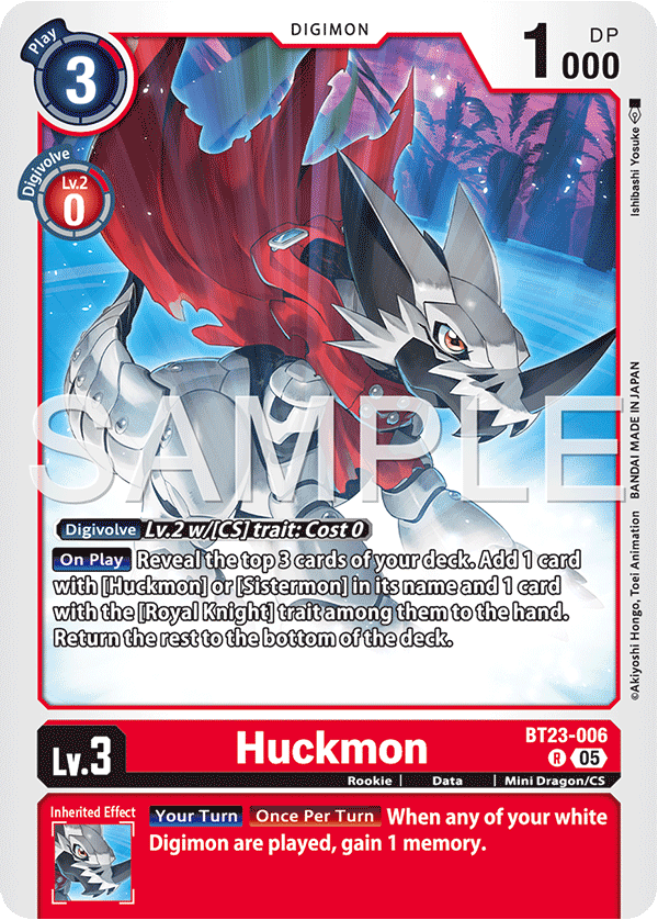 Huckmon, Hackers' Slumber Release Event Cards · BT23-006