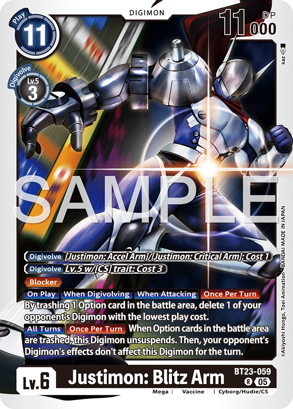 Justimon: Blitz Arm, Hackers' Slumber Release Event Cards · BT23-059