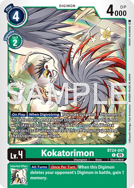 Kokatorimon, Time Stranger · BT24-047
