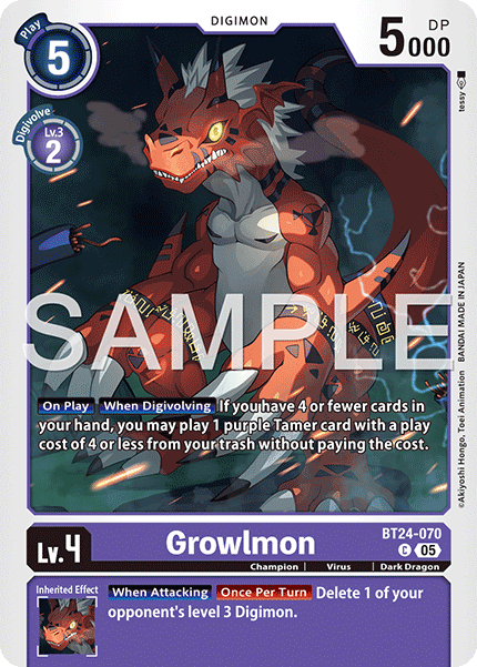 Growlmon, Time Stranger · BT24-070