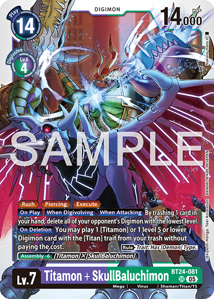 Titamon + SkullBaluchimon, Time Stranger · BT24-081