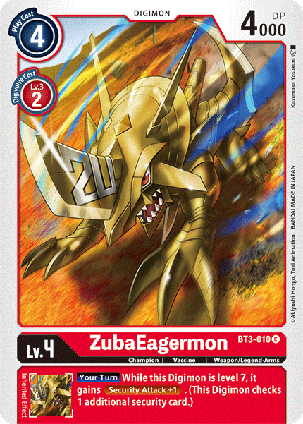 ZubaEagermon, Release Special Booster 1.5 · BT3-010