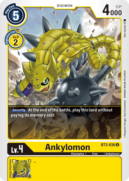 Ankylomon, Release Special Booster 1.5 · BT3-036