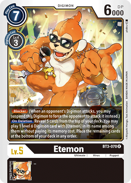 Etemon, Release Special Booster 1.5 · BT3-070