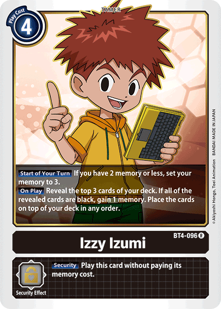 Izzy Izumi, Great Legend Pre-Release Cards · BT4-096