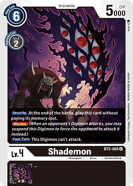 Shademon, Battle of Omni Pre-Release Cards · BT5-065