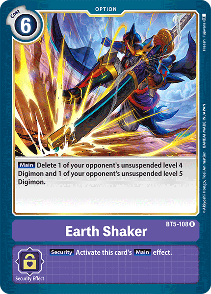 Earth Shaker, Battle of Omni Pre-Release Cards · BT5-108