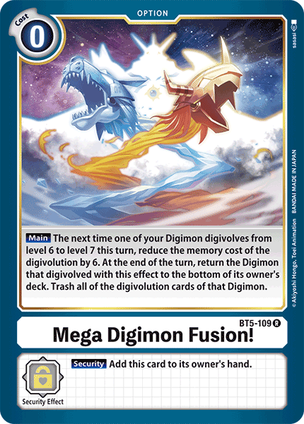 Mega Digimon Fusion!, Battle of Omni Pre-Release Cards · BT5-109