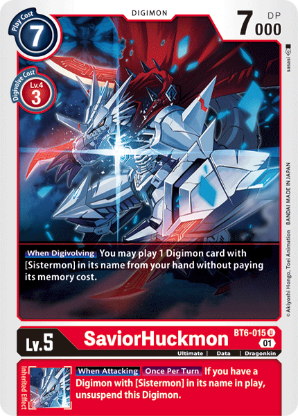 SaviorHuckmon, Double Diamond · BT6-015