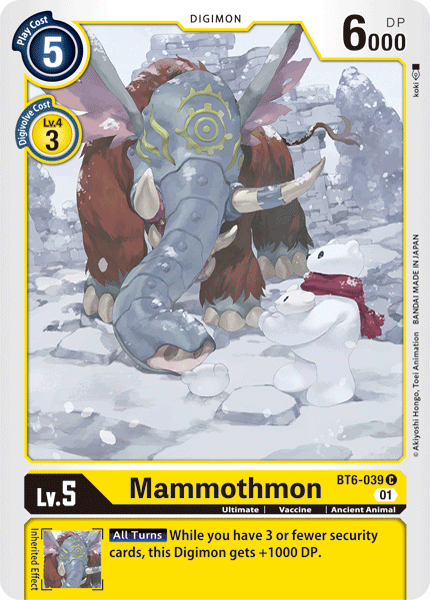 Mammothmon, Double Diamond · BT6-039