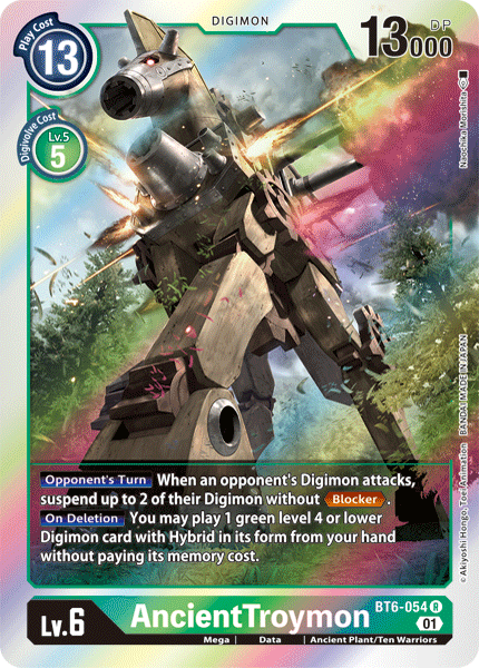 AncientTroymon, Double Diamond Pre-Release Cards · BT6-054