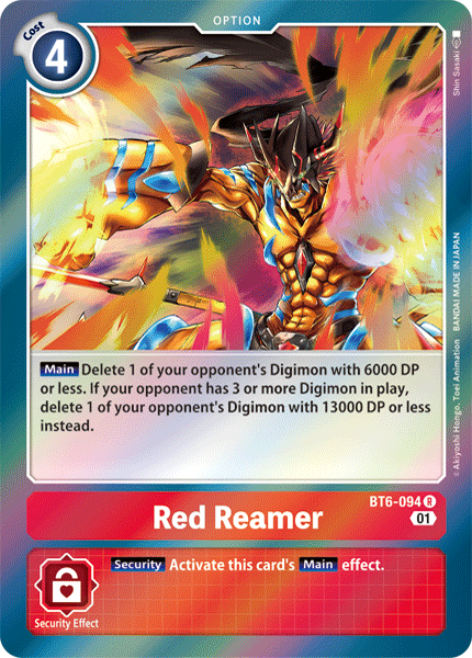 Red Reamer, Double Diamond Pre-Release Cards · BT6-094