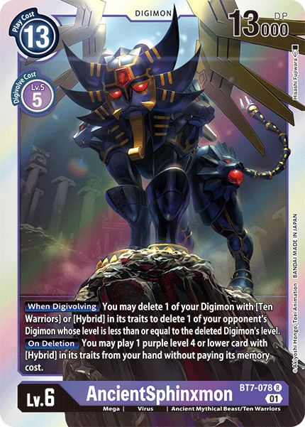 AncientSphinxmon, Next Adventure Pre-Release Cards · BT7-078