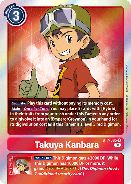 Takuya Kanbara, Next Adventure Pre-Release Cards · BT7-085