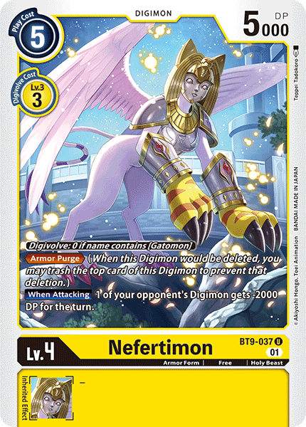 Nefertimon, X Record Pre-Release Cards · BT9-037