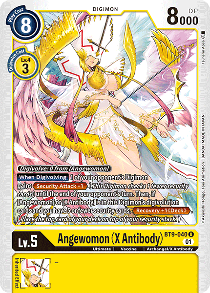 Angewomon, X Record Pre-Release Cards · BT9-040