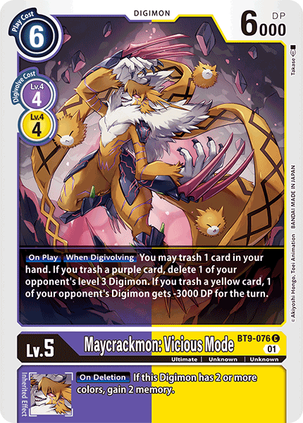 Maycrackmon: Vicious Mode, X Record · BT9-076