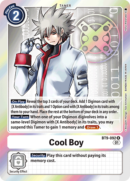 Cool Boy, X Record Pre-Release Cards · BT9-092
