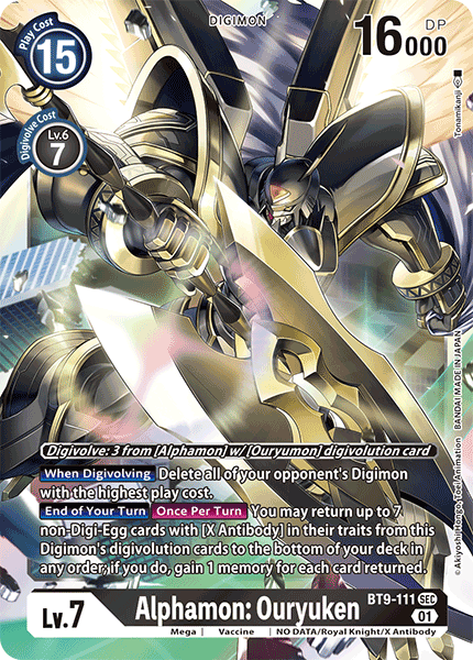 Alphamon: Ouryuken, X Record · BT9-111