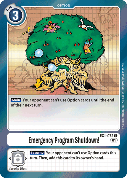 Emergency Program Shutdown!, Classic Collection · EX1-072