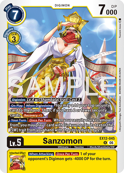 Sanzomon, Digital World Shambala · EX12-045