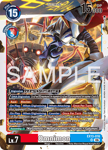 Omnimon, Chivalrous XIII · EX13-016