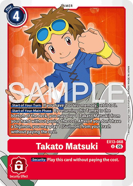 Takato Matsuki, Chivalrous XIII · EX13-068