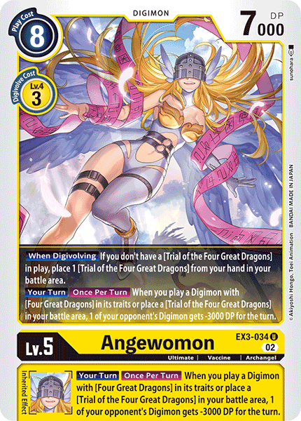 Angewomon, Draconic Roar · EX3-034