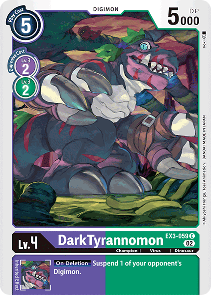 DarkTyrannomon, Draconic Roar · EX3-059